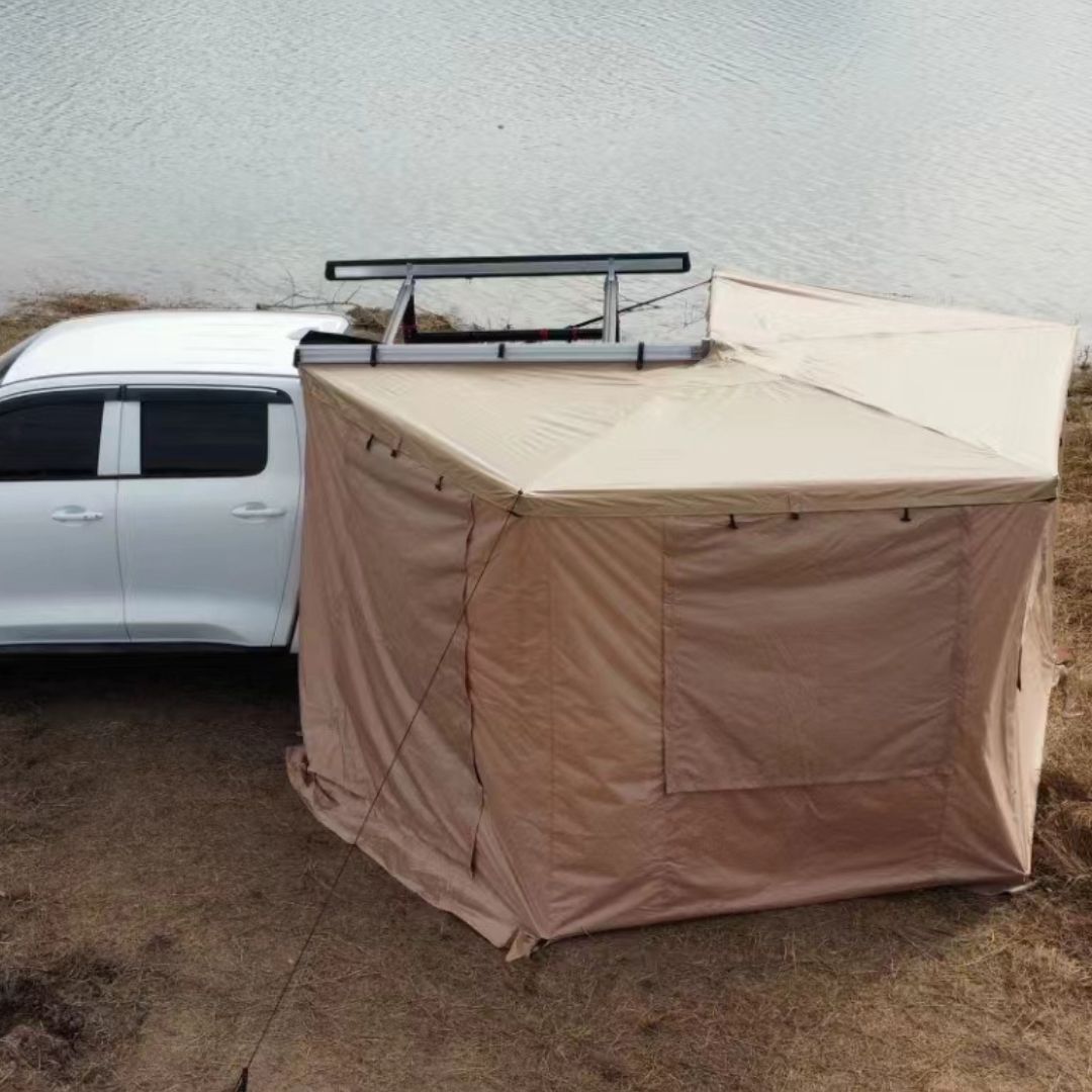 Luifel wandenset transformeer een 270 graden luifel in een tent