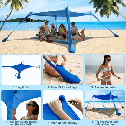 Strandtent zonnescherm partytent - Sports & Outdoors